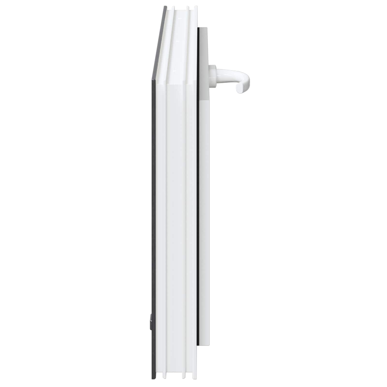 Παράθυρο Κάτω Στρώματος RISOR 80 x 40 cm PVC και Γυαλί Ανθρακί - Pakobazaar