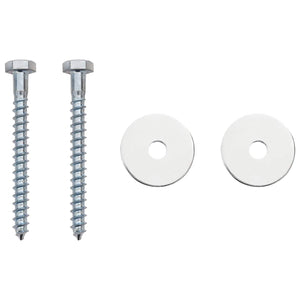 Γείωση 2 pcs Ασημί Ø10 x 40 εκ Γαλβανισμένο Μέταλλο - Pakobazaar