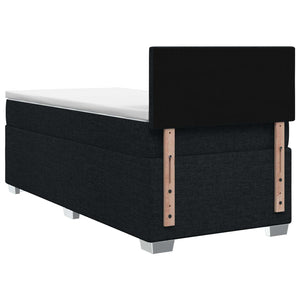 Κρεβάτι box spring με στρώμα Μαύρο 90 x 200 cm Ύφασμα