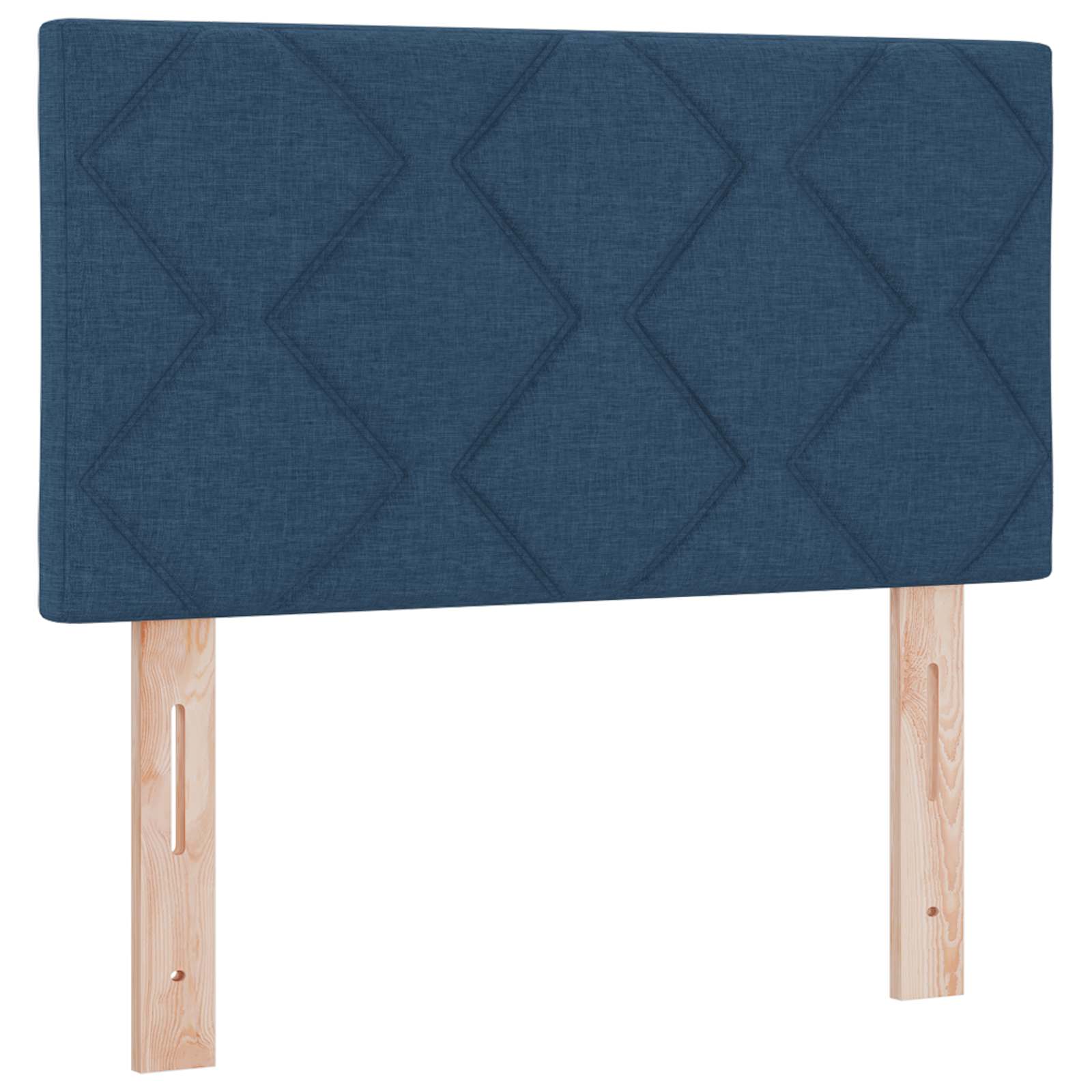 Κρεβάτι box spring με στρώμα Μπλε 90 x 200 cm Ύφασμα