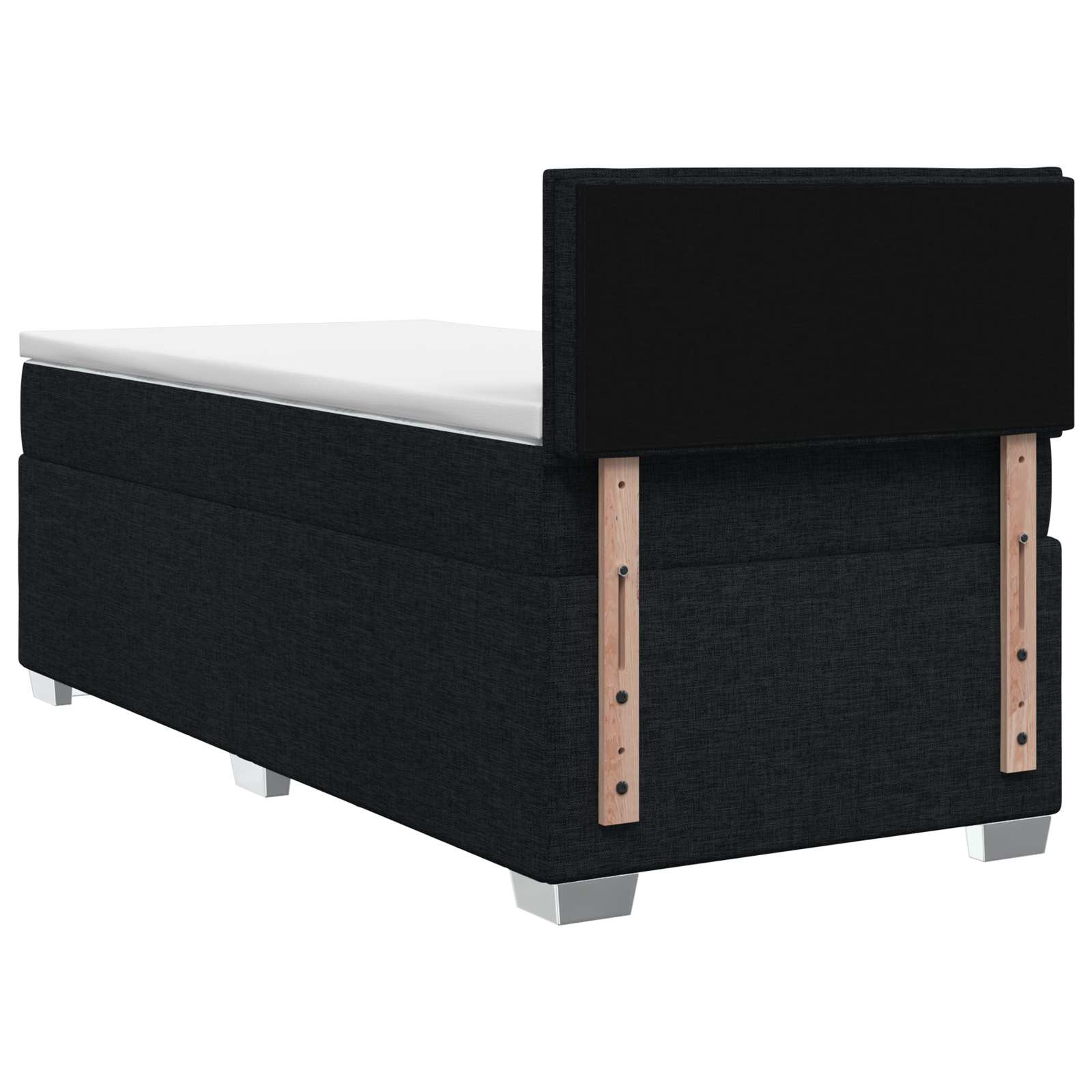 Κρεβάτι box spring με στρώμα Μαύρο 100 x 200 cm Ύφασμα - Pakobazaar