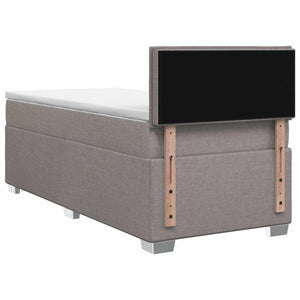 Κρεβάτι box spring με στρώμα Taupe 100 x 200 cm Ύφασμα