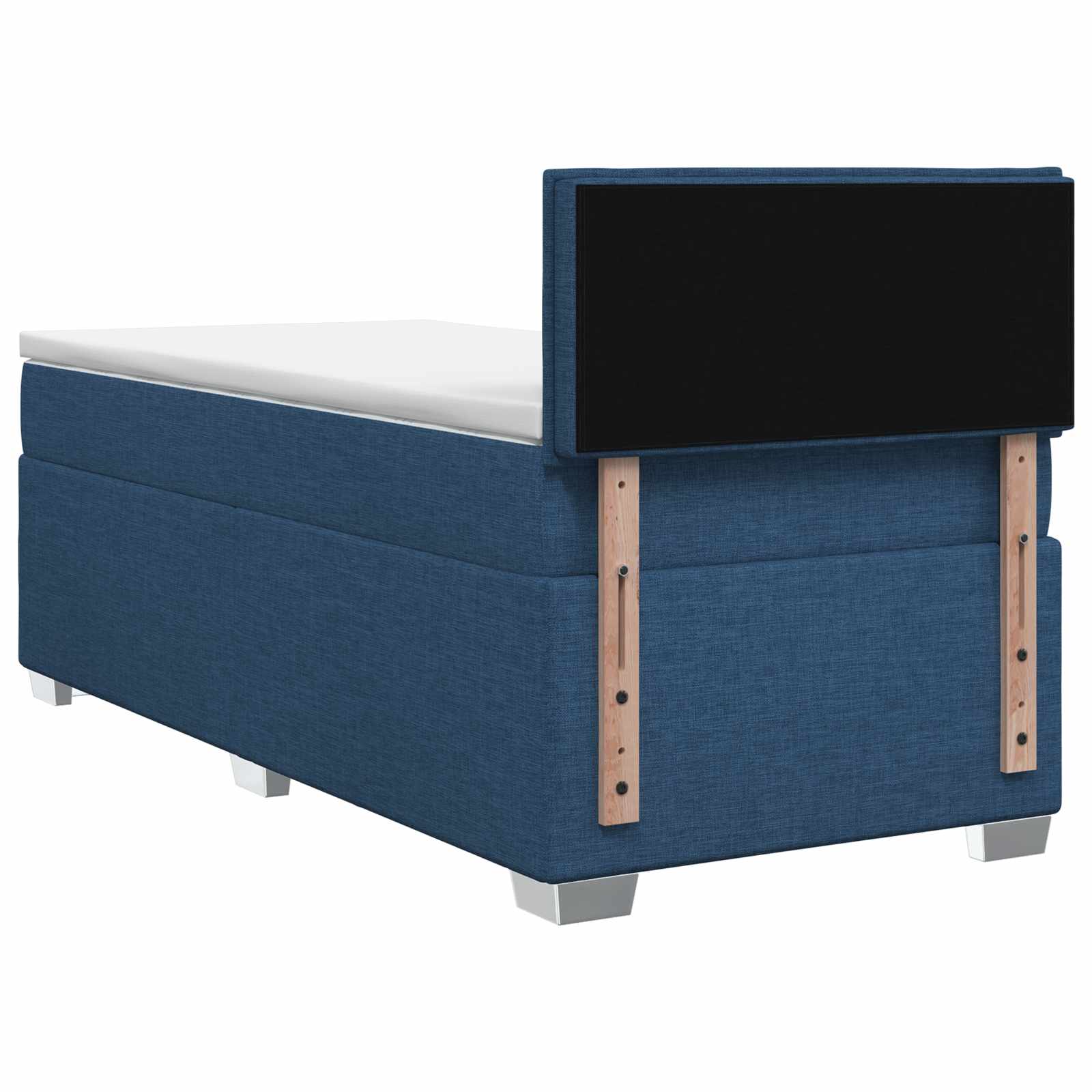 Κρεβάτι box spring με στρώμα Μπλε 100 x 200 cm Ύφασμα - Pakobazaar