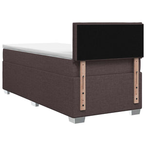 Κρεβάτι box spring με στρώμα Σκούρο Καφέ 100 x 200 cm Ύφασμα
