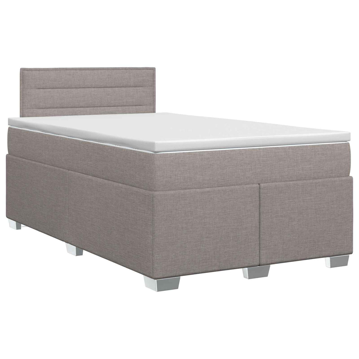 Κρεβάτι box spring με στρώμα Taupe 120 x 190 cm Ύφασμα