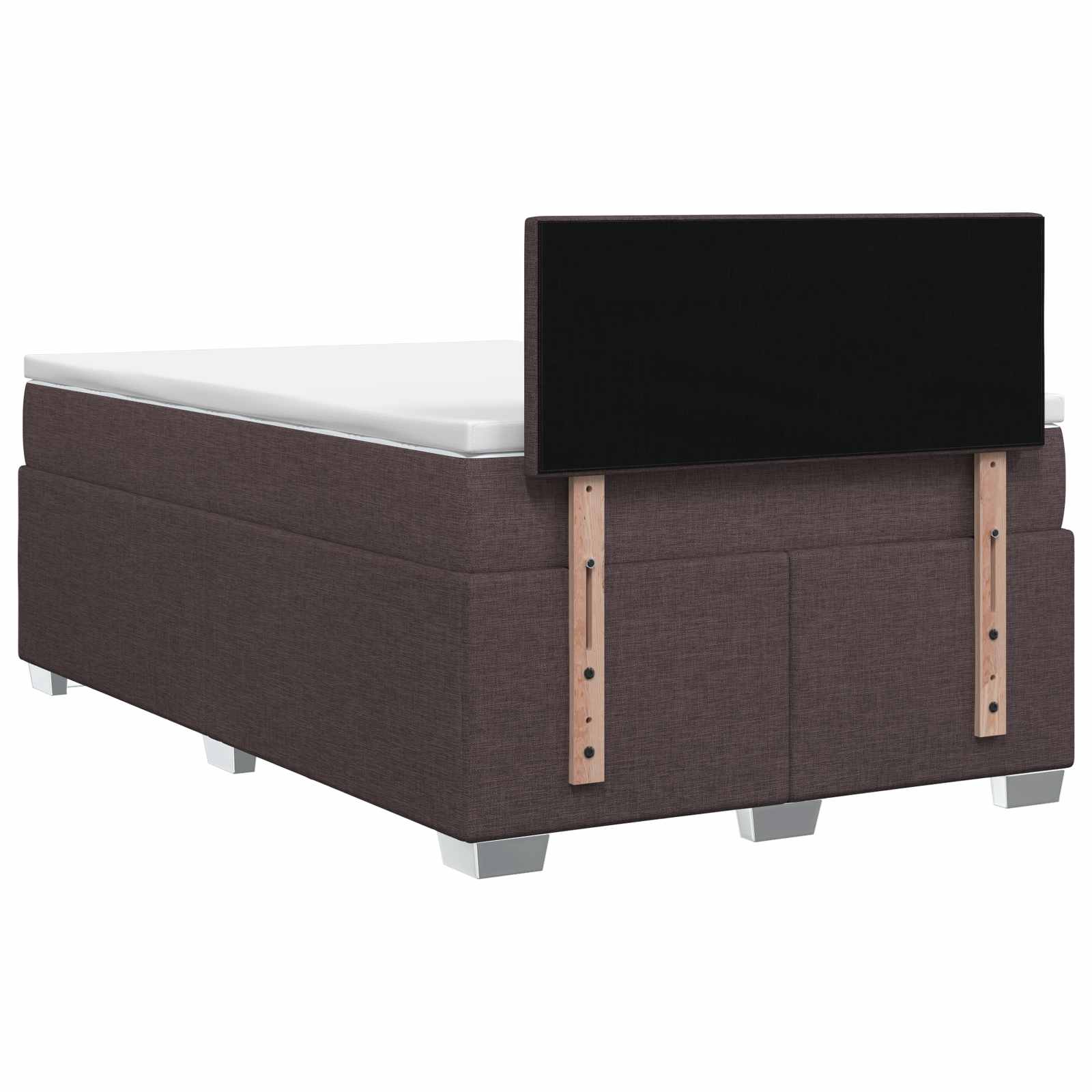 Κρεβάτι box spring με στρώμα Σκούρο Καφέ 120 x 190 cm Ύφασμα - Pakobazaar