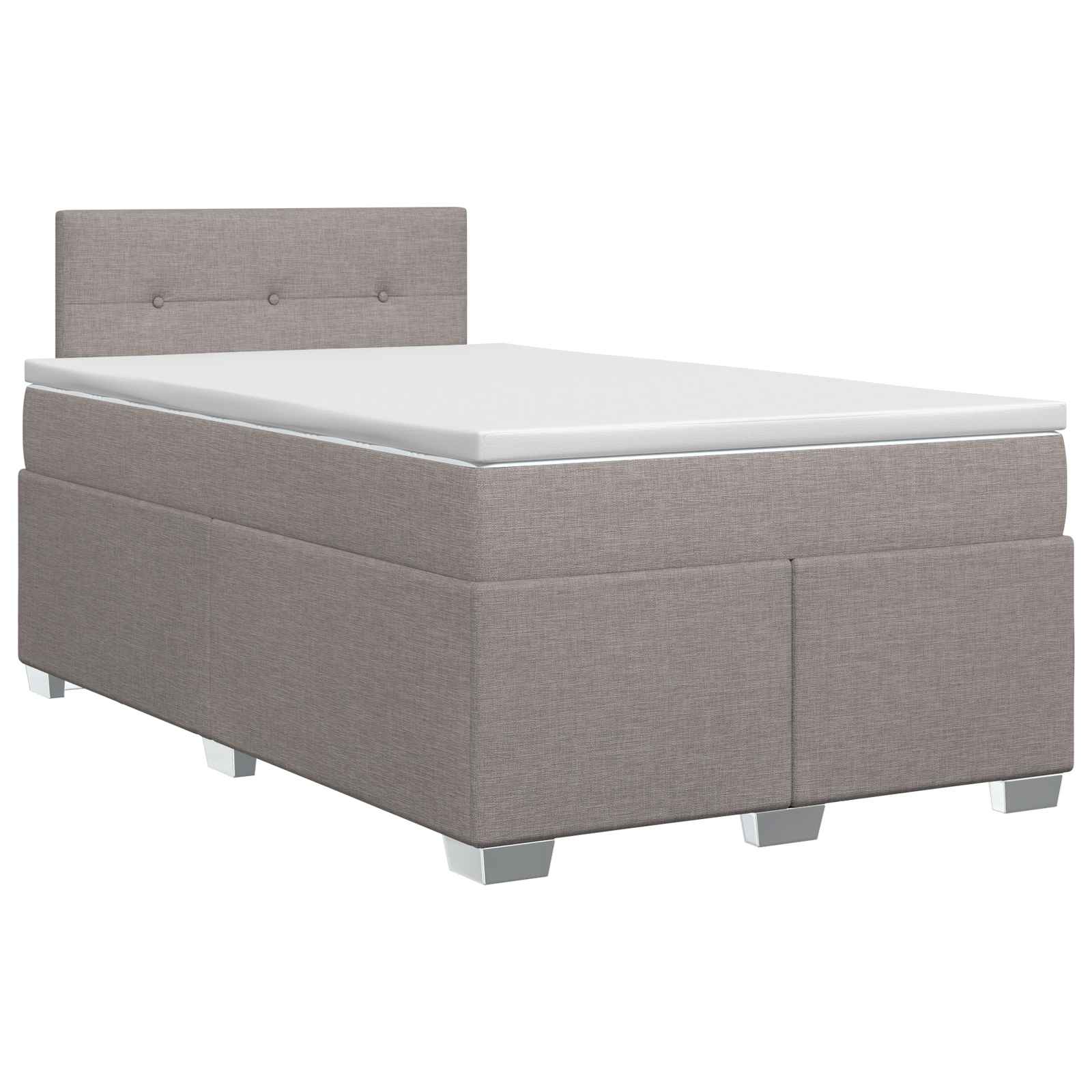 Κρεβάτι box spring με στρώμα Taupe 120 x 190 cm Ύφασμα - Pakobazaar