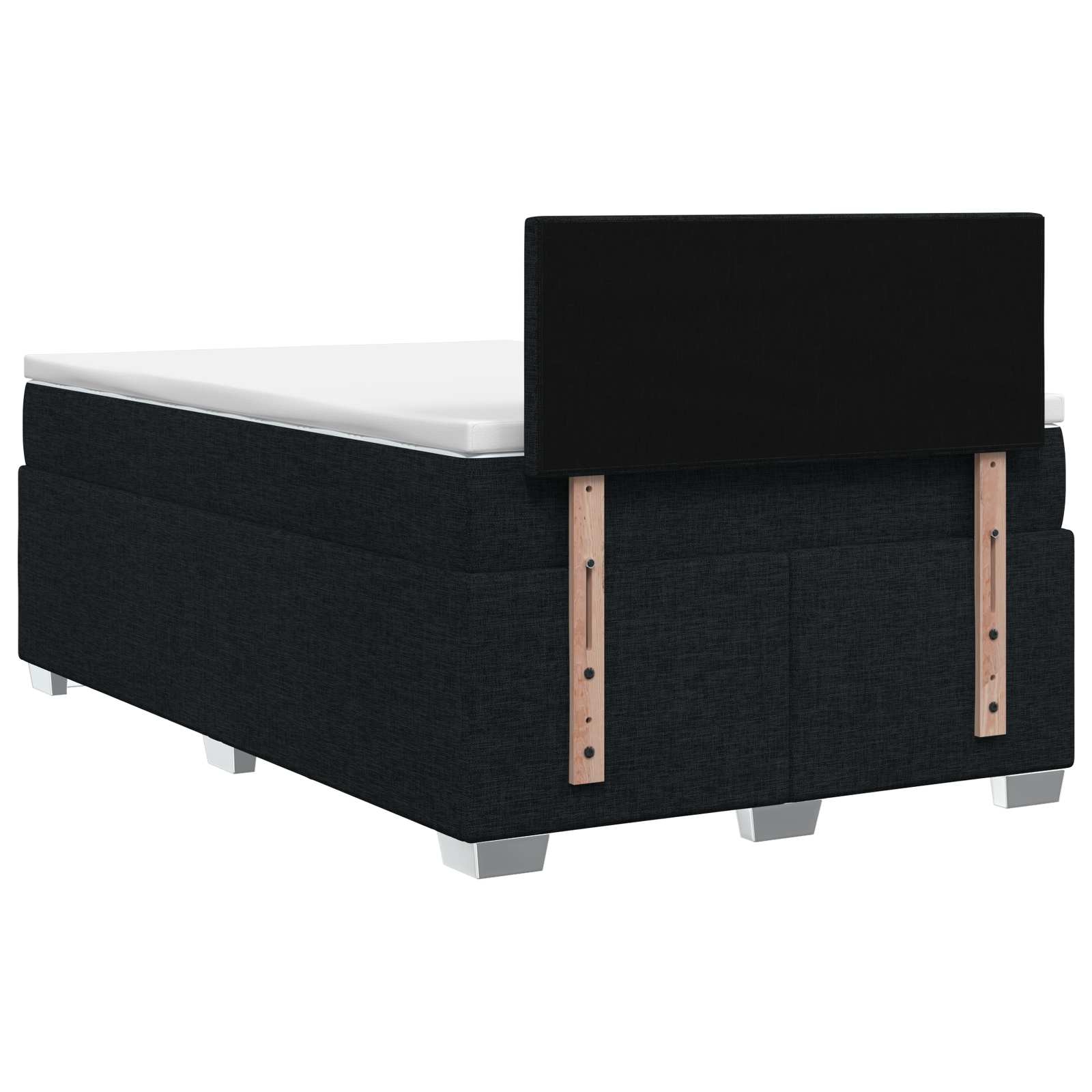 Κρεβάτι box spring με στρώμα Μαύρο 120 x 190 cm Ύφασμα - Pakobazaar