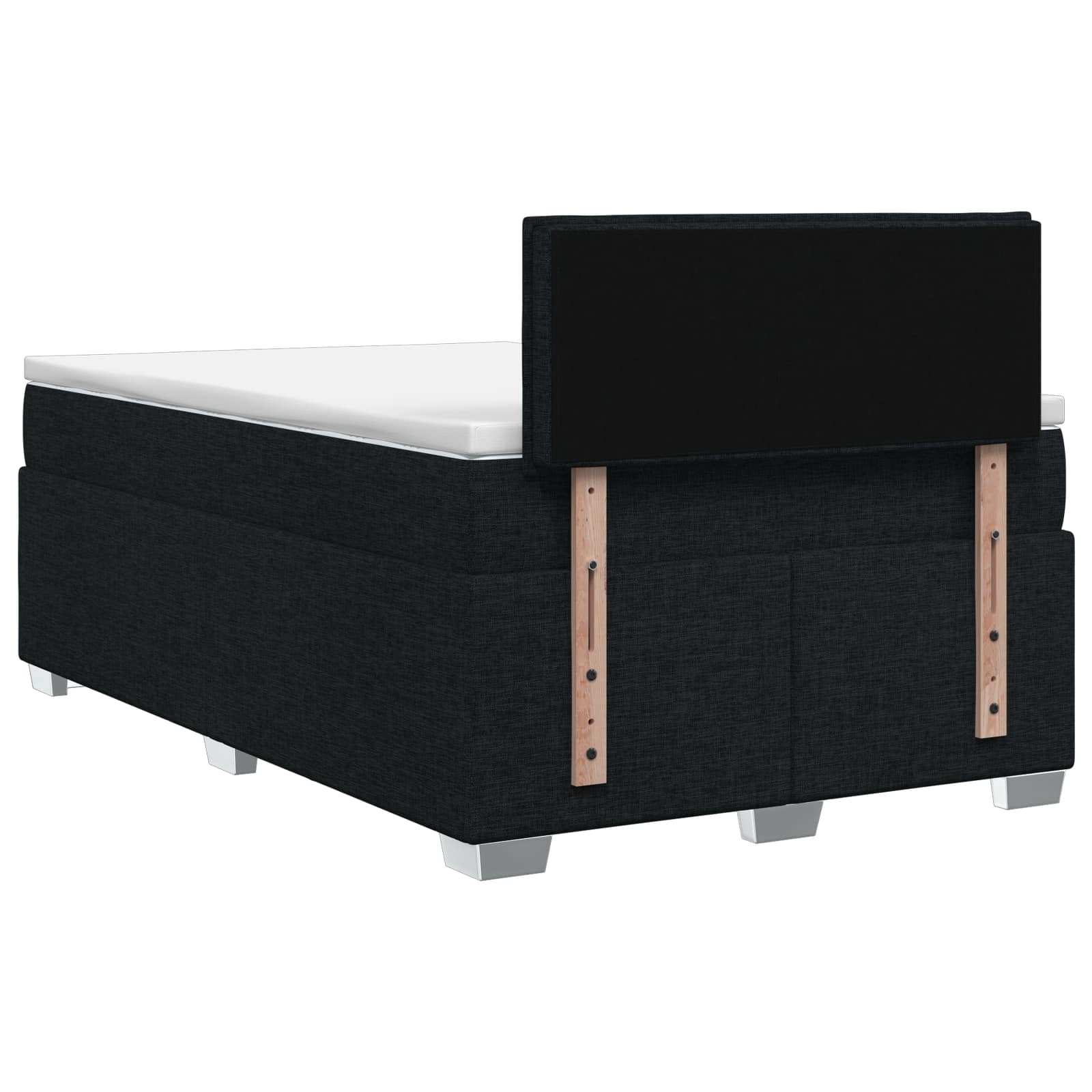 Κρεβάτι box spring με στρώμα Μαύρο 120 x 200 cm Ύφασμα - Pakobazaar
