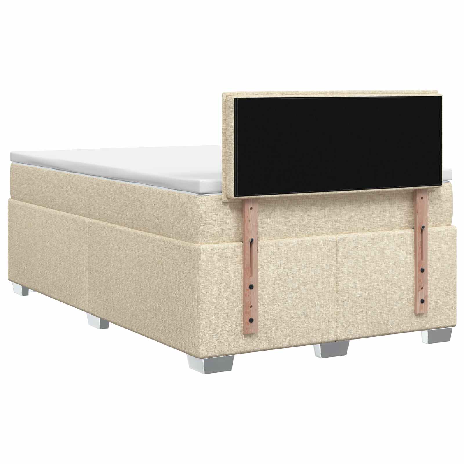Κρεβάτι box spring με στρώμα Κρεμ 120 x 200 cm Ύφασμα