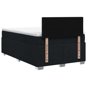 Κρεβάτι box spring με στρώμα Μαύρο 120 x 200 cm Ύφασμα - Pakobazaar