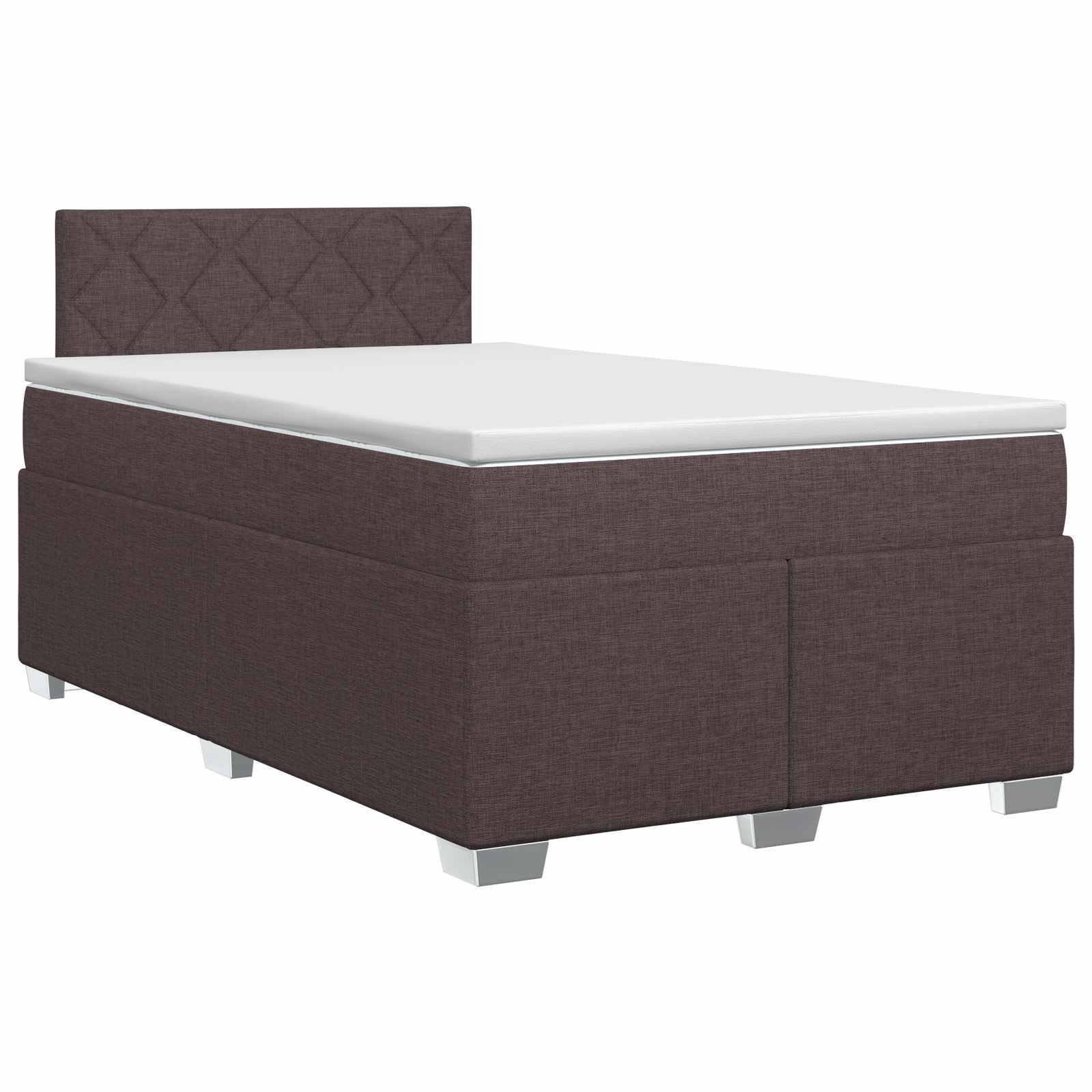 Κρεβάτι box spring με στρώμα Σκούρο Καφέ 120 x 200 cm Ύφασμα