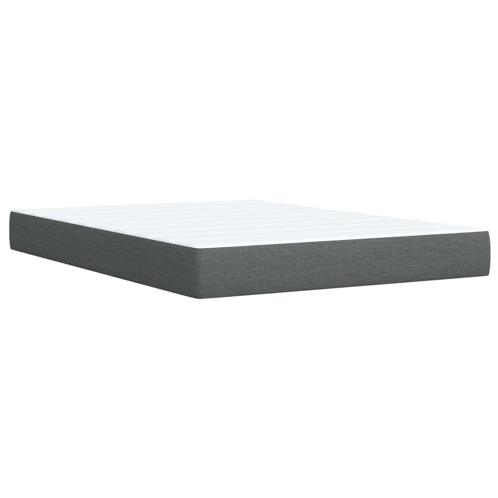 Κρεβάτι box spring με στρώμα Σκούρο Γκρι 140 x 190 cm Ύφασμα - Pakobazaar
