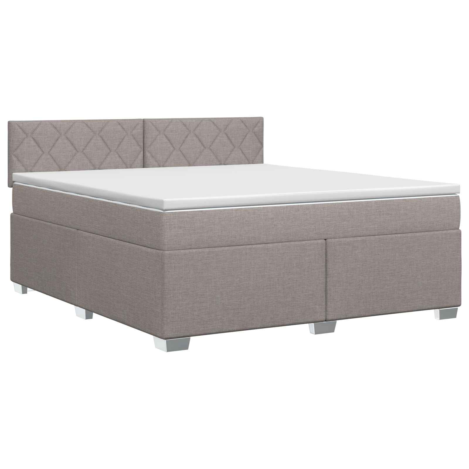 Κρεβάτι box spring με στρώμα Taupe 140 x 190 cm Ύφασμα