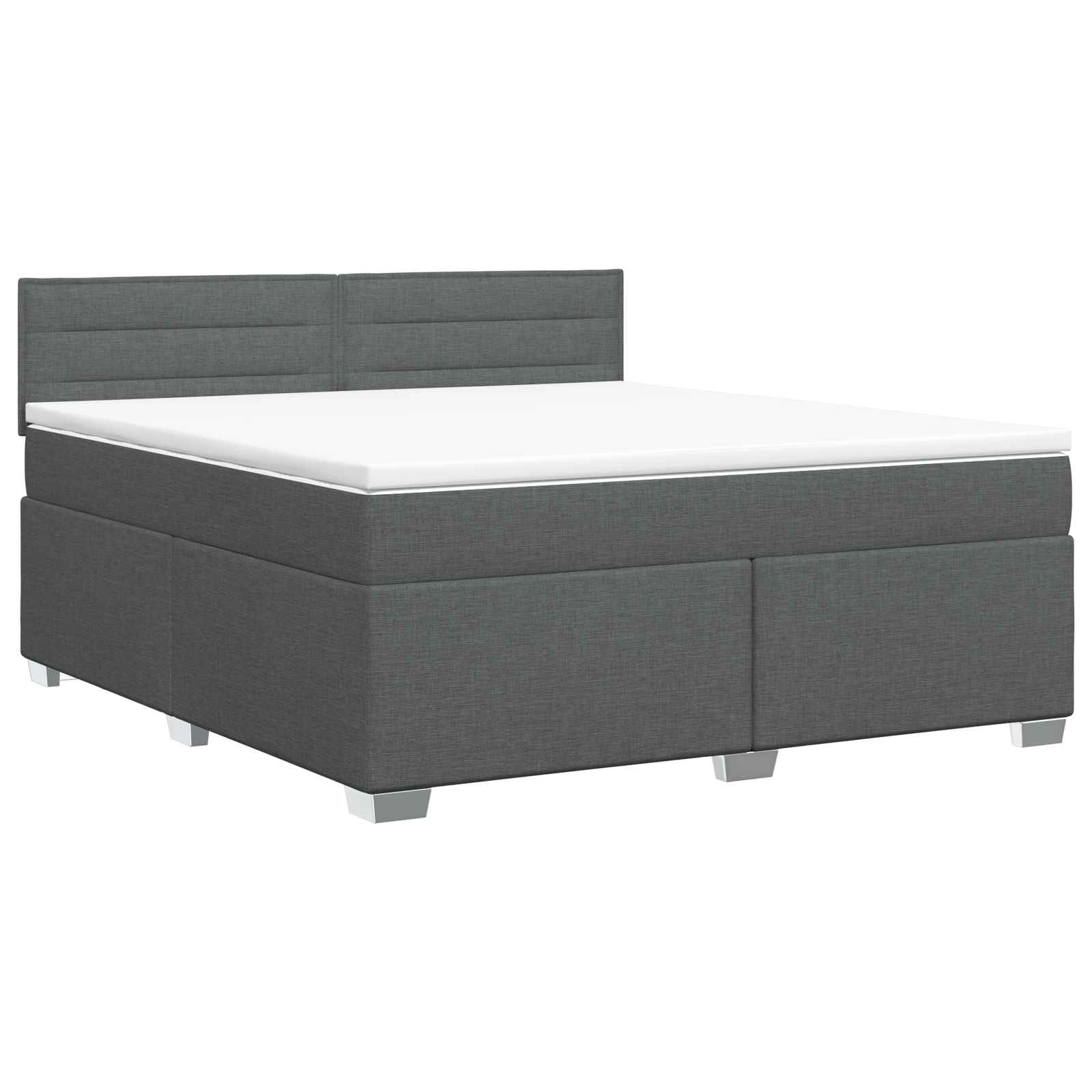 Κρεβάτι box spring με στρώμα Σκούρο Γκρι 140 x 200 cm Ύφασμα - Pakobazaar