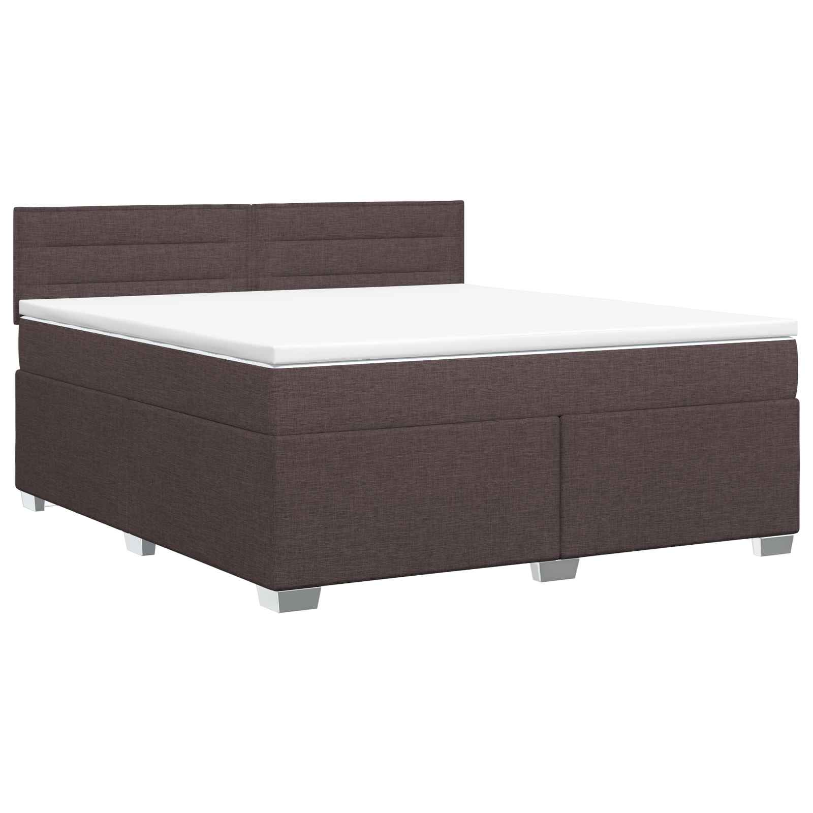Κρεβάτι box spring με στρώμα Σκούρο Καφέ 140 x 200 cm Ύφασμα