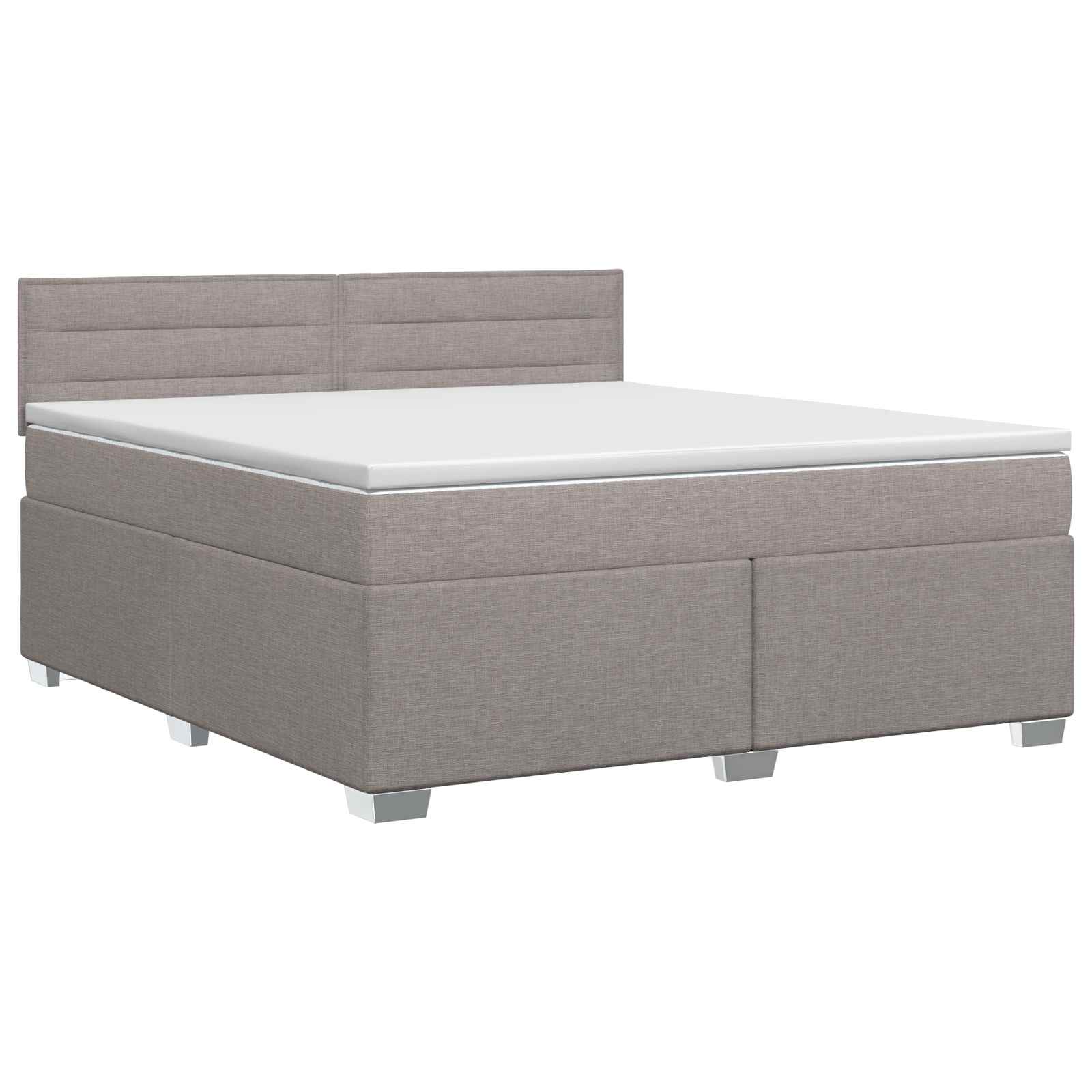 Κρεβάτι box spring με στρώμα Taupe 140 x 200 cm Ύφασμα - Pakobazaar