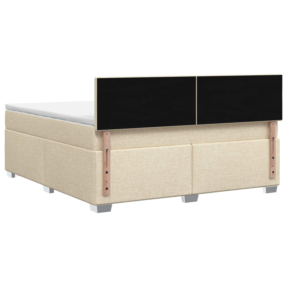 Κρεβάτι box spring με στρώμα Κρεμ 140 x 200 cm Ύφασμα