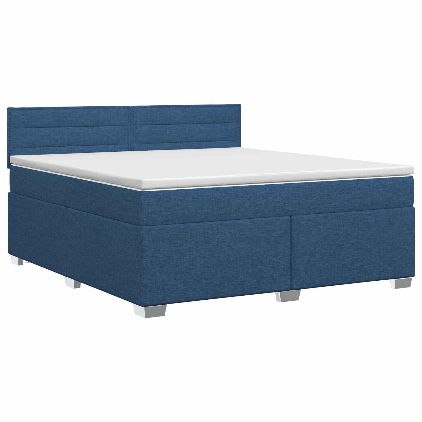Κρεβάτι box spring με στρώμα Μπλε 180 x 200 cm Ύφασμα - Pakobazaar