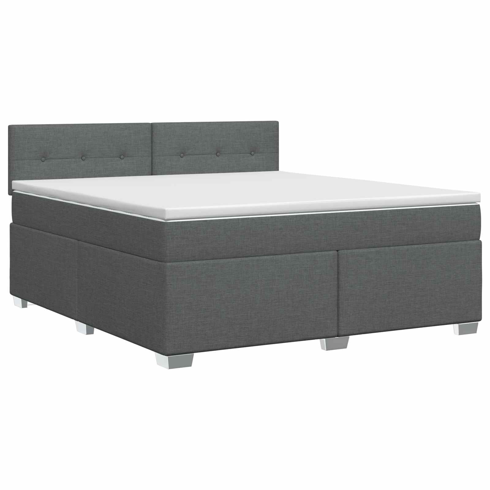 Κρεβάτι box spring με στρώμα Σκούρο Γκρι 180 x 200 cm Ύφασμα