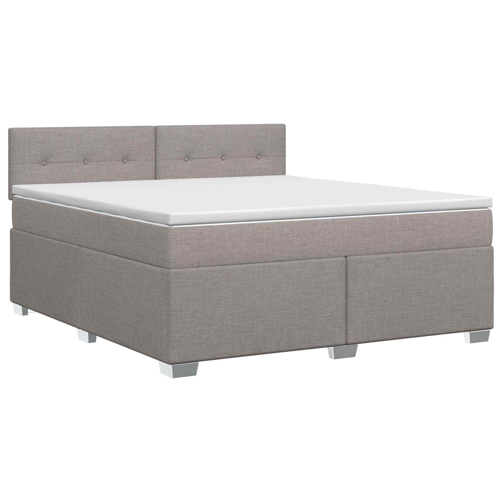Κρεβάτι box spring με στρώμα Taupe 180 x 200 cm Ύφασμα