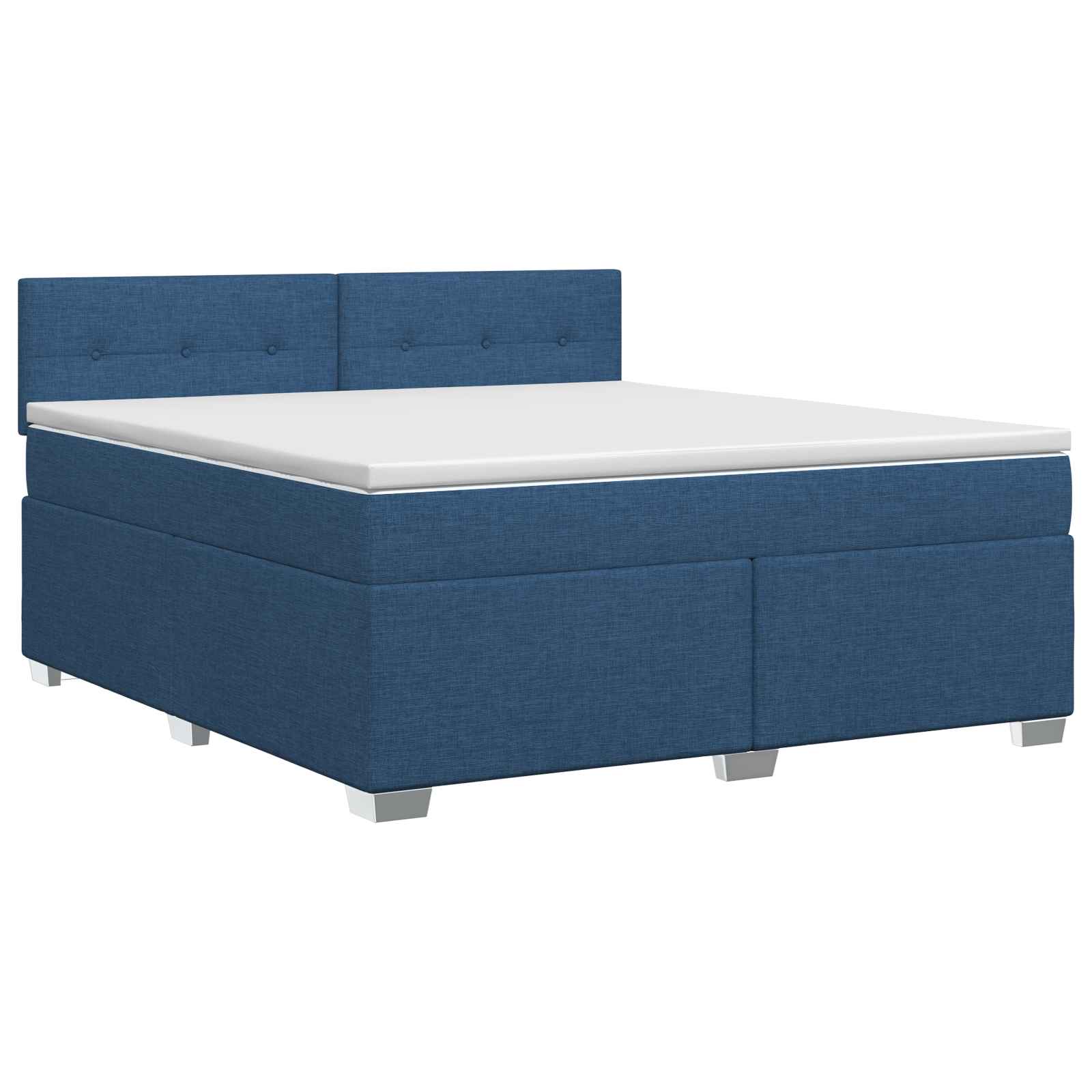 Κρεβάτι box spring με στρώμα Μπλε 180 x 200 cm Ύφασμα - Pakobazaar