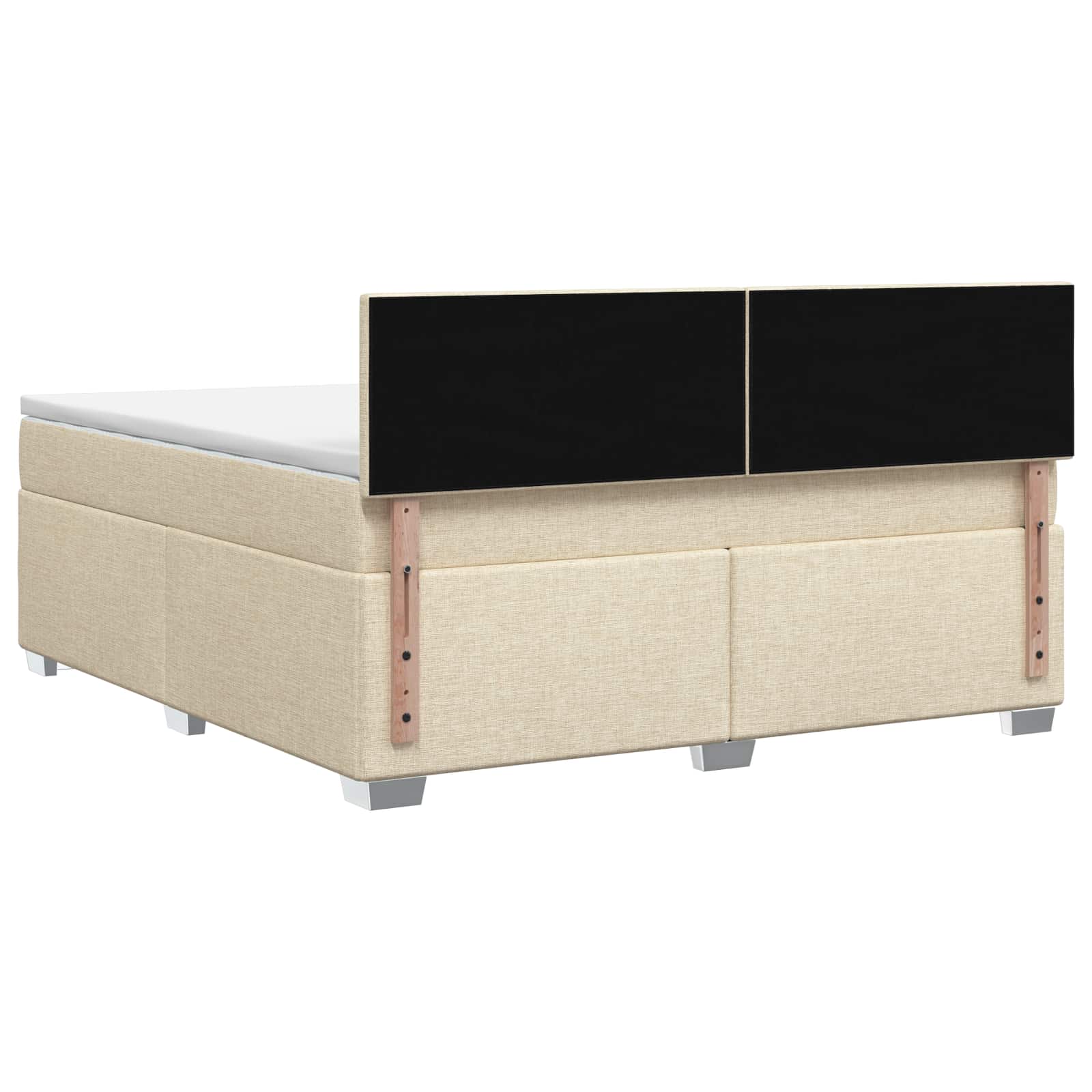 Κρεβάτι box spring με στρώμα Κρεμ 180 x 200 cm Ύφασμα - Pakobazaar