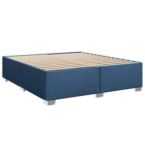 Κρεβάτι box spring με στρώμα Μπλε 180 x 200 cm Ύφασμα - Pakobazaar