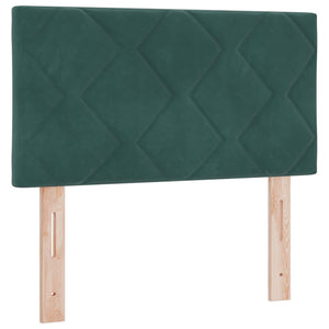 Κρεβάτι box spring με στρώμα Σκούρο Πράσινο 80 x 200 cm Βελούδο