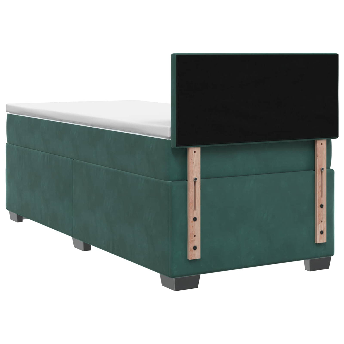 Κρεβάτι box spring με στρώμα Σκούρο Πράσινο 100 x 200 cm