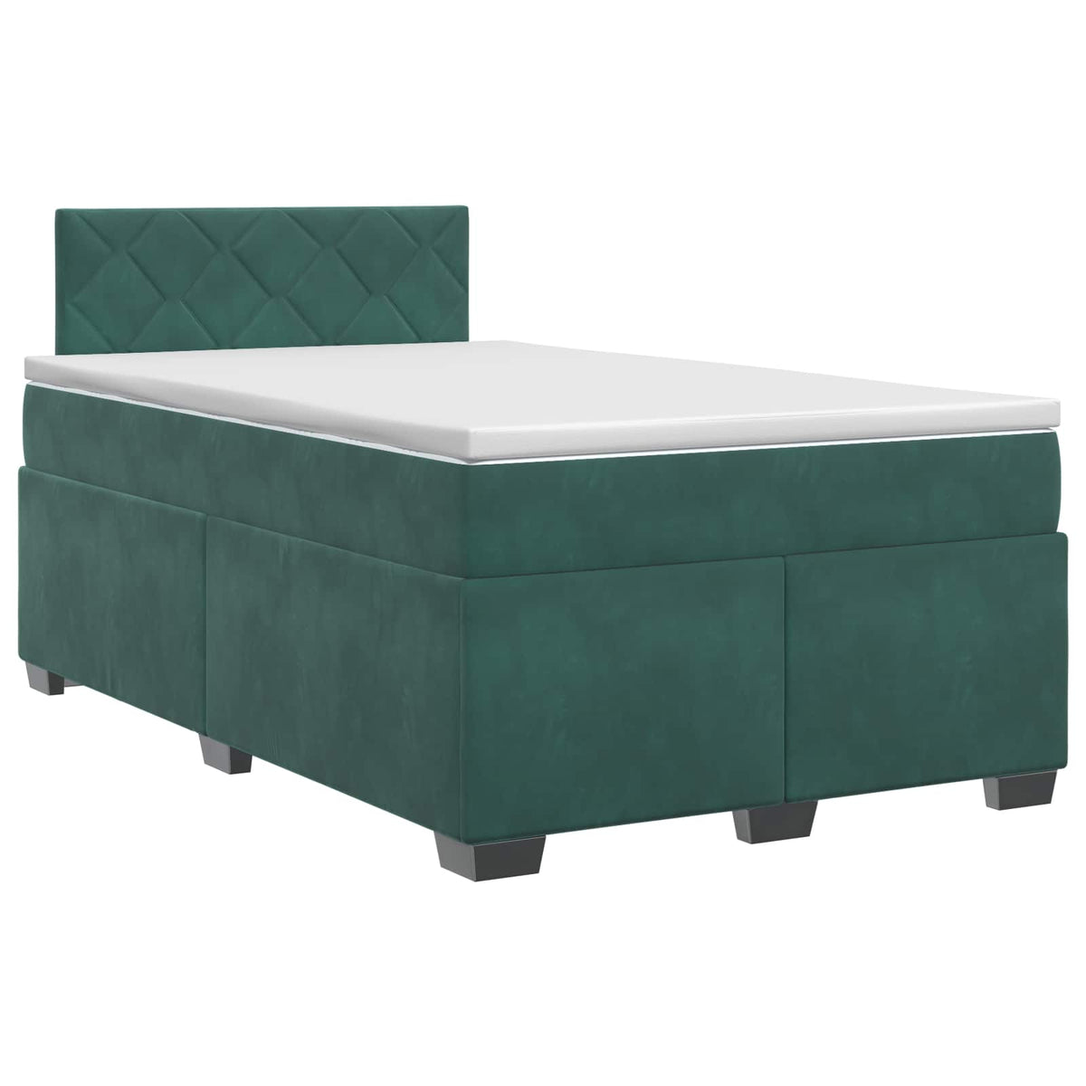 Κρεβάτι box spring με στρώμα Σκούρο Πράσινο 120 x 190 cm - Pakobazaar