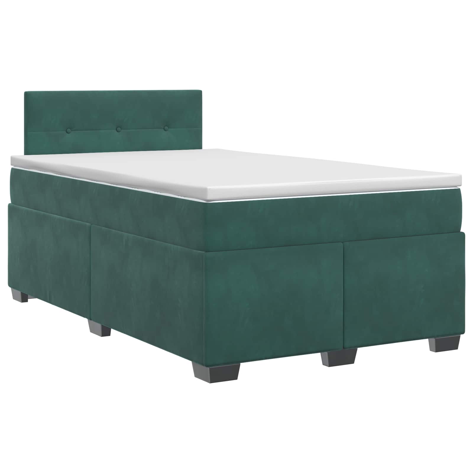 Κρεβάτι box spring με στρώμα Σκούρο Πράσινο 120 x 200 cm