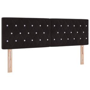 Κρεβάτι box spring με στρώμα Μαύρο 160 x 200 cm Βελούδο - Pakobazaar