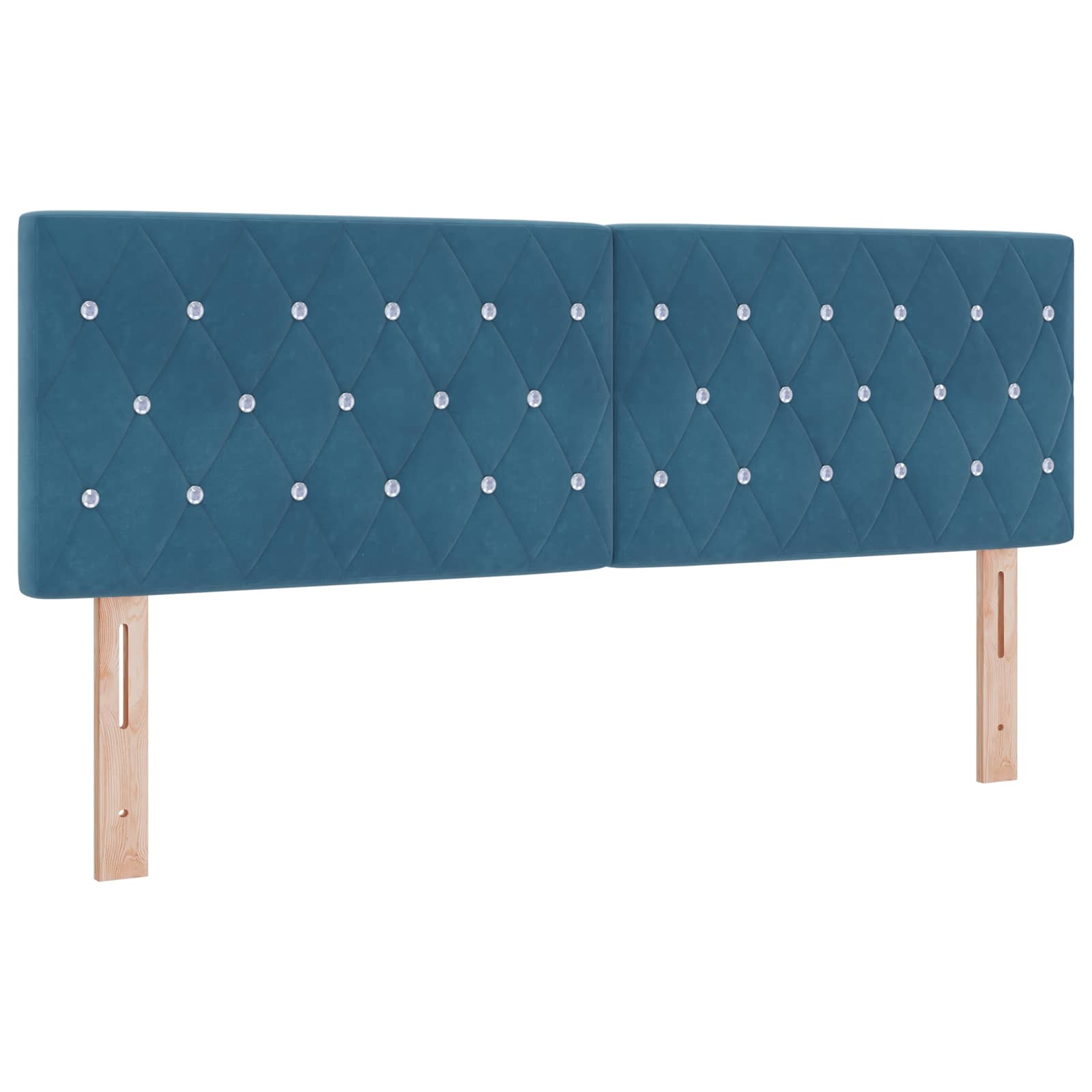 Κρεβάτι box spring με στρώμα Σκούρο Μπλε 160 x 200 cm Βελούδο - Pakobazaar