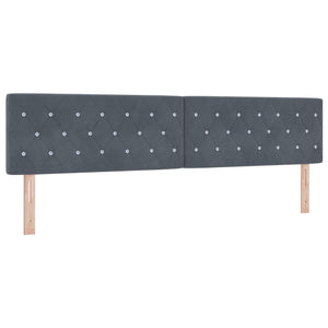 Κρεβάτι box spring με στρώμα Σκούρο Γκρι 200 x 200 cm Βελούδο - Pakobazaar