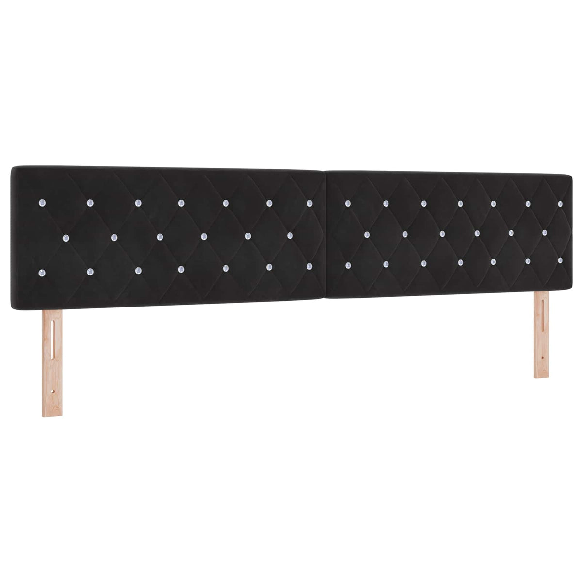 Κρεβάτι box spring με στρώμα Μαύρο 200 x 200 cm Βελούδο - Pakobazaar