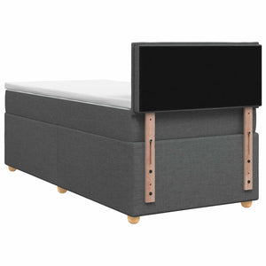 Κρεβάτι box spring με στρώμα Σκούρο Γκρι 90 x 190 cm Ύφασμα - Pakobazaar