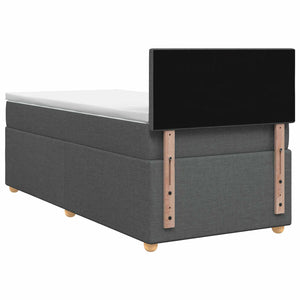 Κρεβάτι box spring με στρώμα Σκούρο Γκρι 90 x 190 cm Ύφασμα