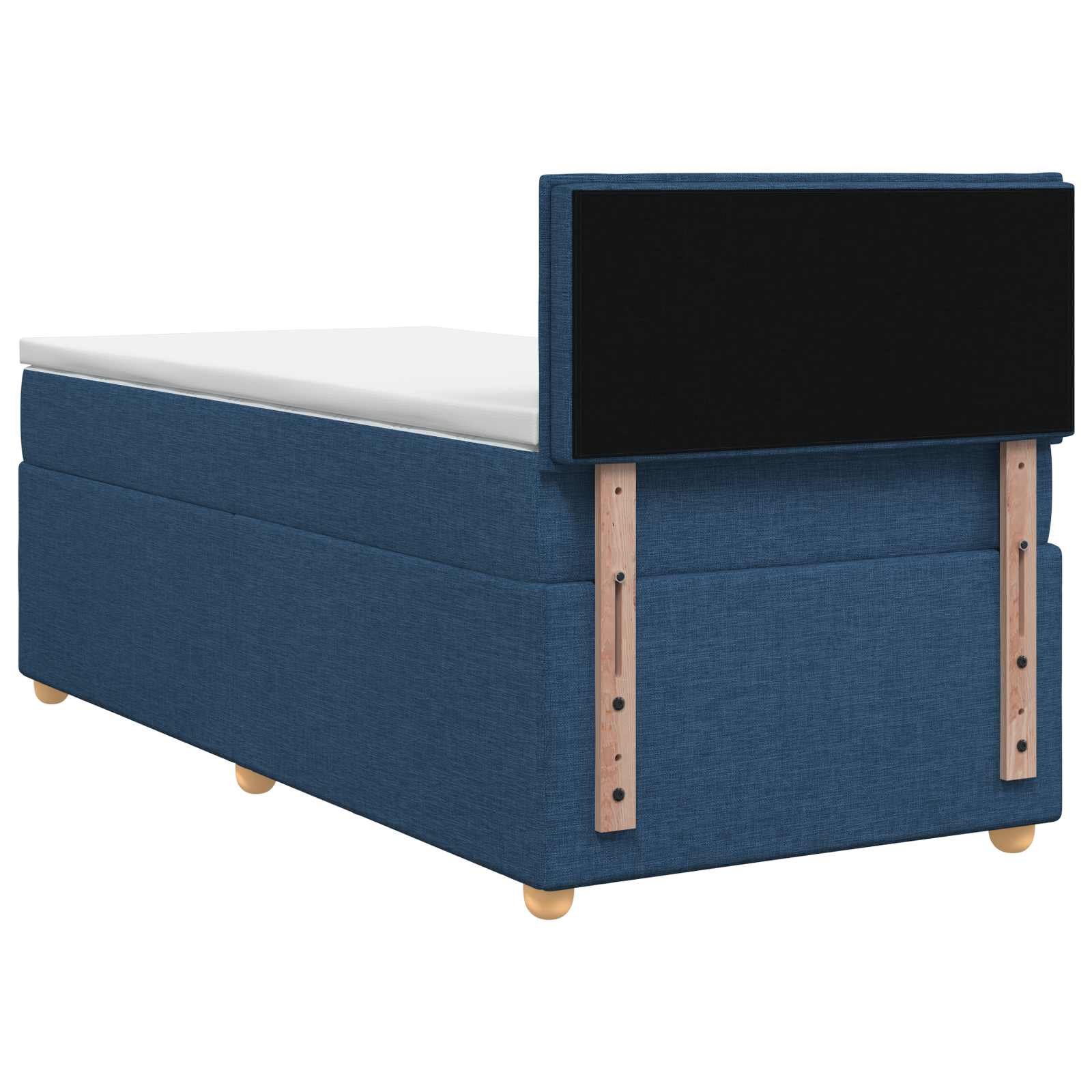 Κρεβάτι box spring με στρώμα Μπλε 100 x 200 cm Ύφασμα - Pakobazaar