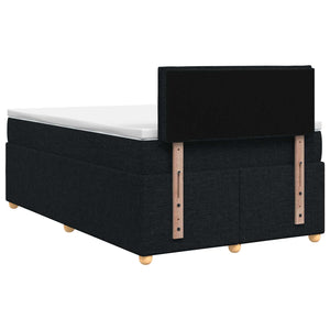 Κρεβάτι box spring με στρώμα Μαύρο 120 x 190 cm Ύφασμα - Pakobazaar