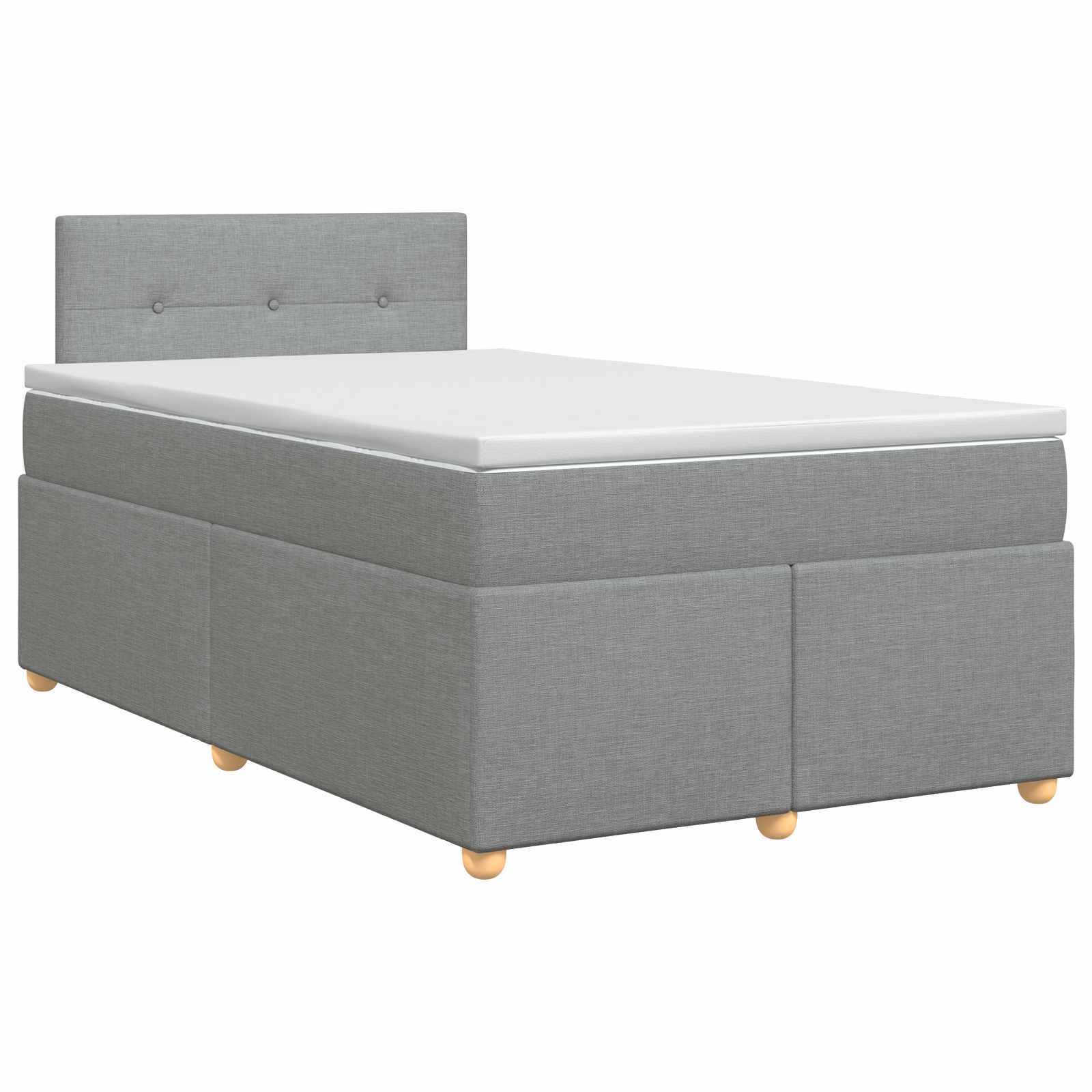 Κρεβάτι box spring με στρώμα Ανοιχτό γκρι 120 x 190 cm Ύφασμα