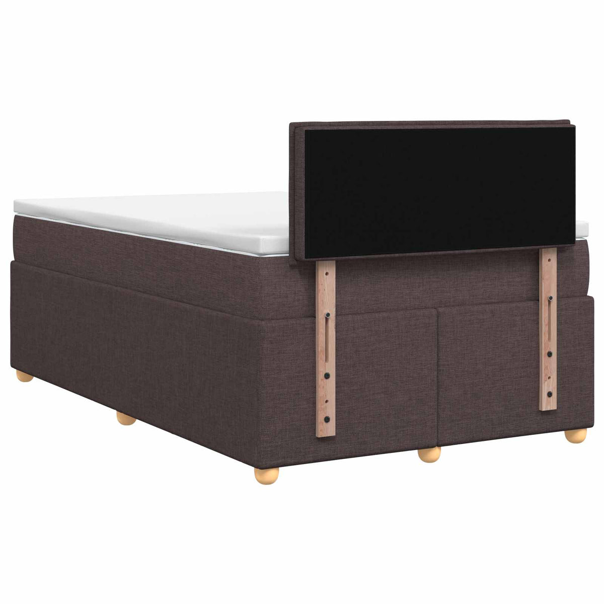 Κρεβάτι box spring με στρώμα Σκούρο Καφέ 120 x 200 cm Ύφασμα