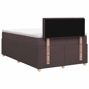 Κρεβάτι box spring με στρώμα Σκούρο Καφέ 120 x 200 cm Ύφασμα