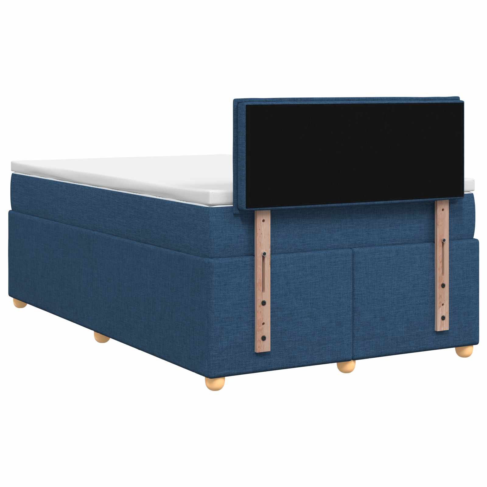 Κρεβάτι box spring με στρώμα Μπλε 120 x 200 cm Ύφασμα