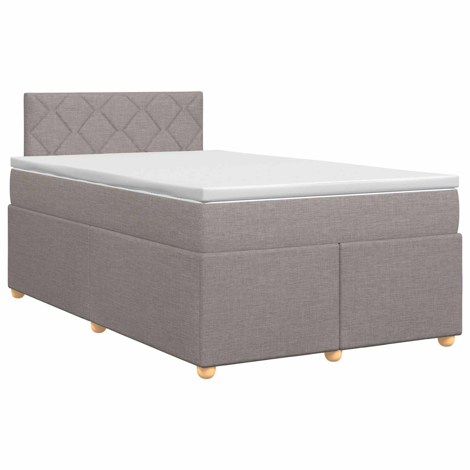 Κρεβάτι box spring με στρώμα Taupe 120 x 200 cm Ύφασμα