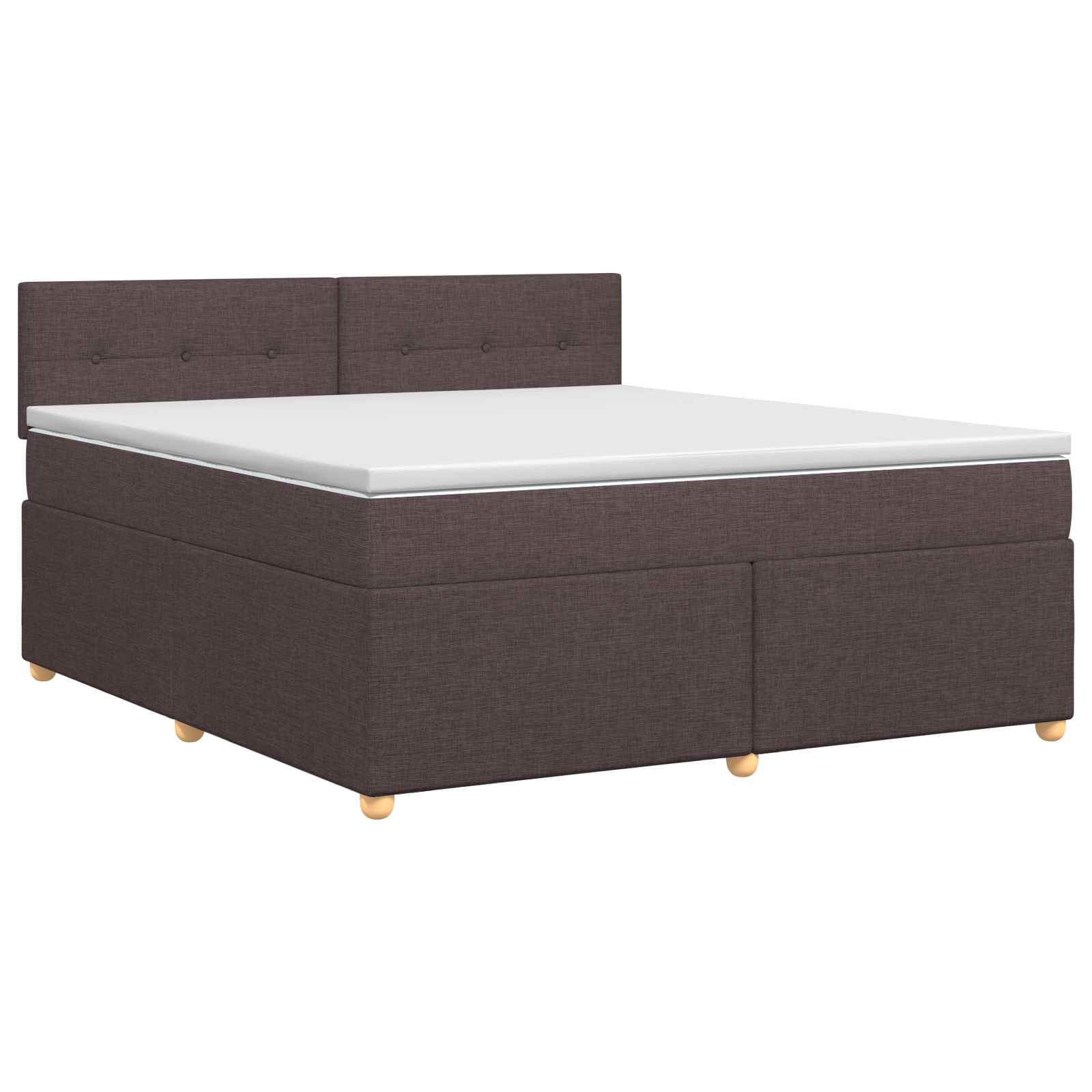 Κρεβάτι box spring με στρώμα Σκούρο Καφέ 140 x 200 cm Ύφασμα