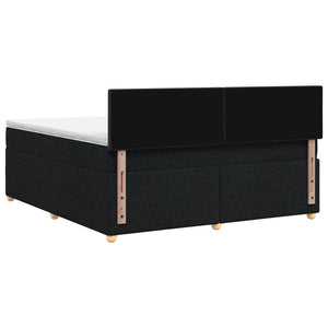 Κρεβάτι box spring με στρώμα Μαύρο 140 x 200 cm Ύφασμα - Pakobazaar