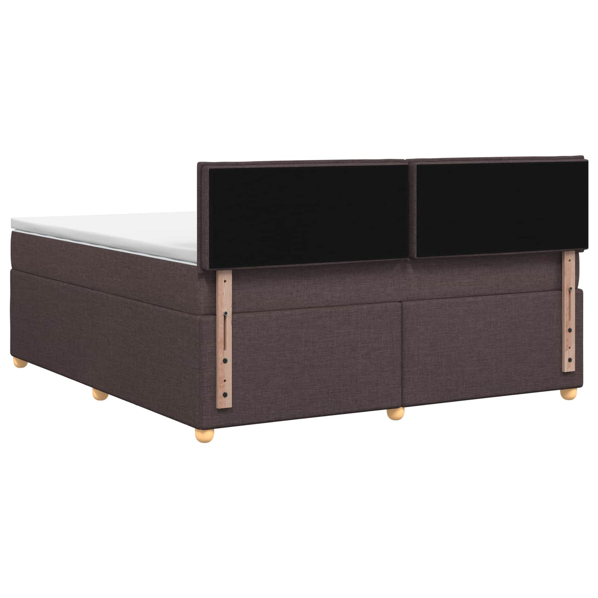 Κρεβάτι box spring με στρώμα Σκούρο Καφέ 160 x 200 cm Ύφασμα
