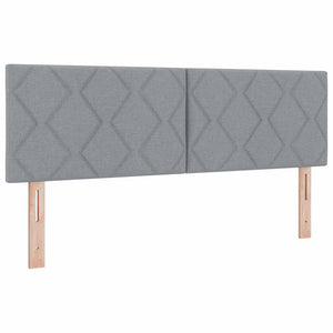 Κρεβάτι box spring με στρώμα Ανοιχτό γκρι 160 x 200 cm Ύφασμα - Pakobazaar