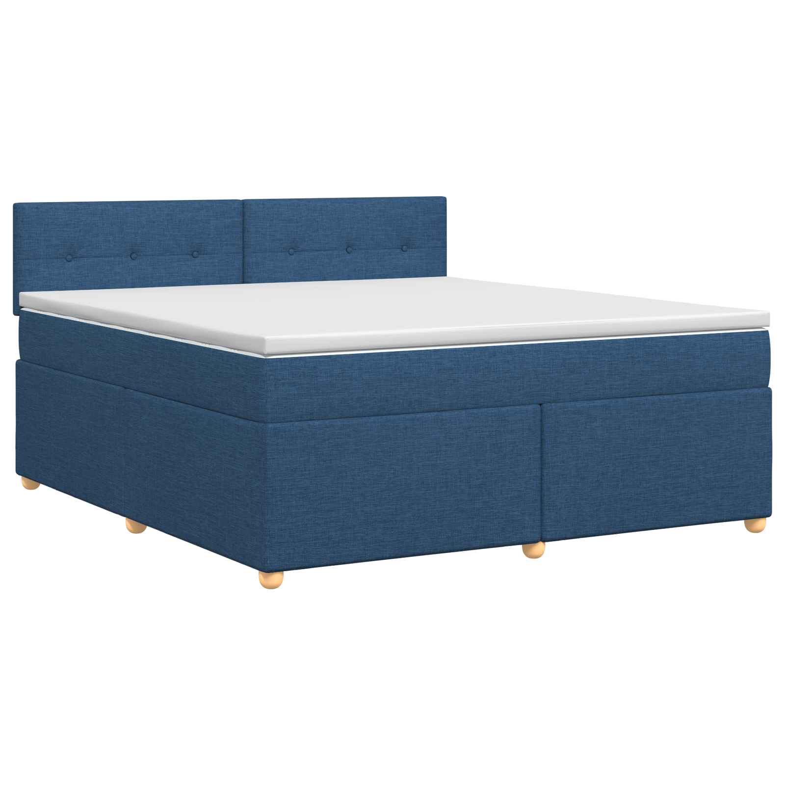 Κρεβάτι box spring με στρώμα Μπλε 180 x 200 cm Ύφασμα - Pakobazaar